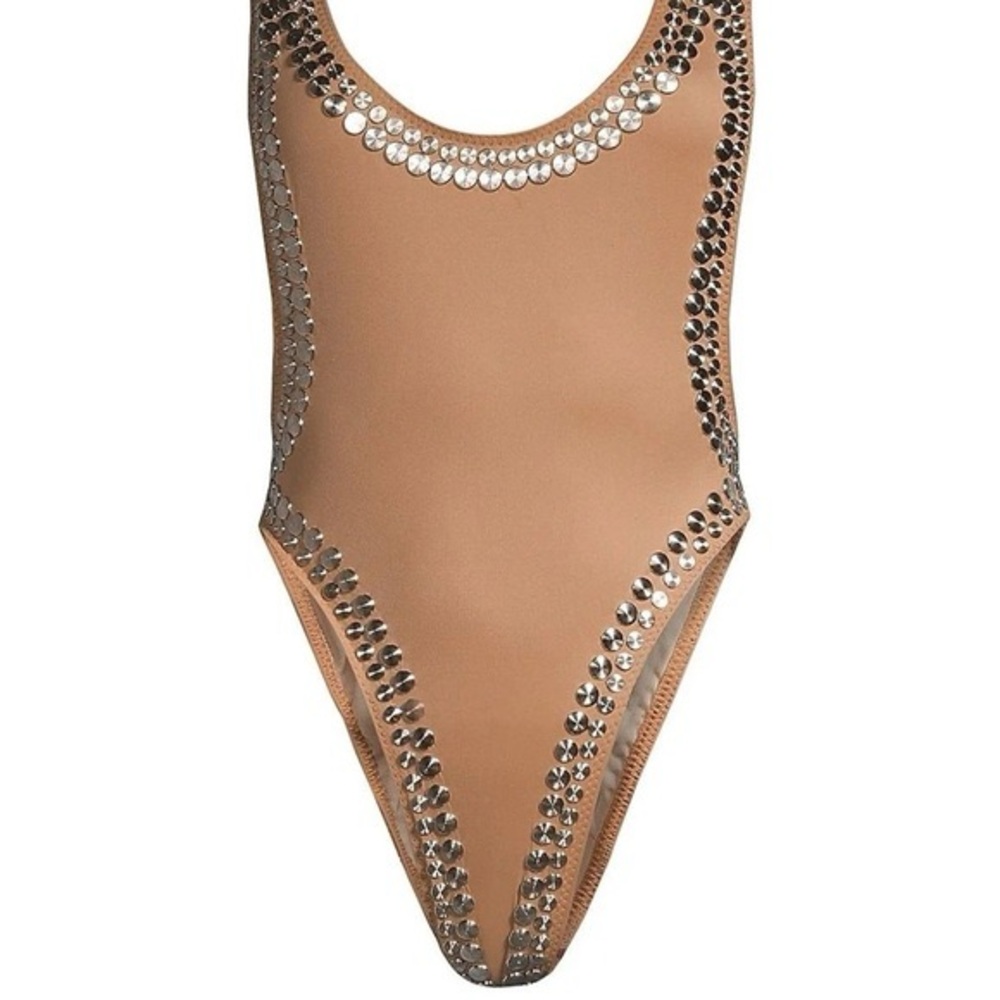 WTB - Norma Kamali Stud Marissa One Piece nude/tan/beige.